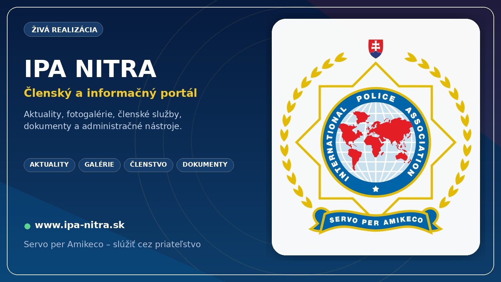 IPA Nitra – členský a informačný portál